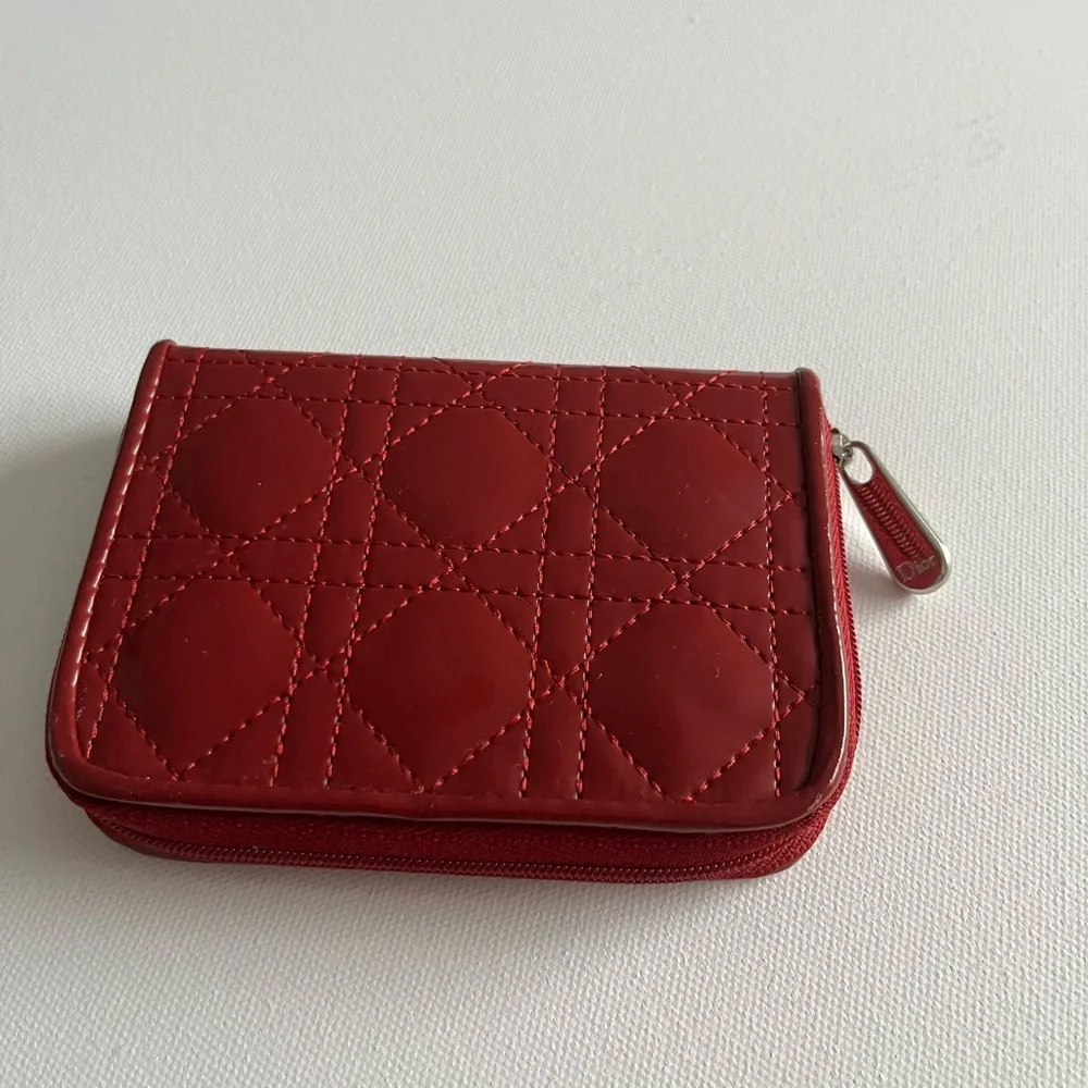Dior Red parfums Quilted Women's makeup brush case